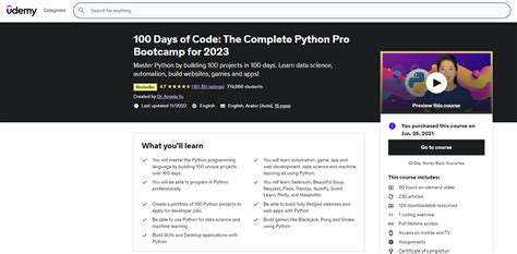 Udemy 100 Days of Code Review: A life changing course.